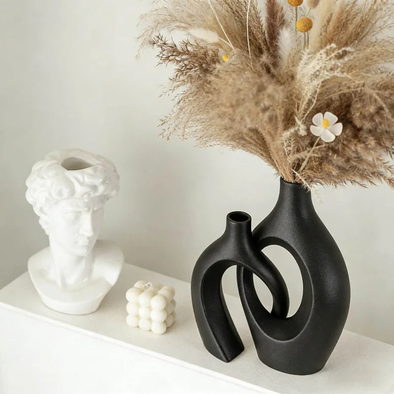 Set de vases imitation céramique — lot minimaliste (vue 5) - Nesty