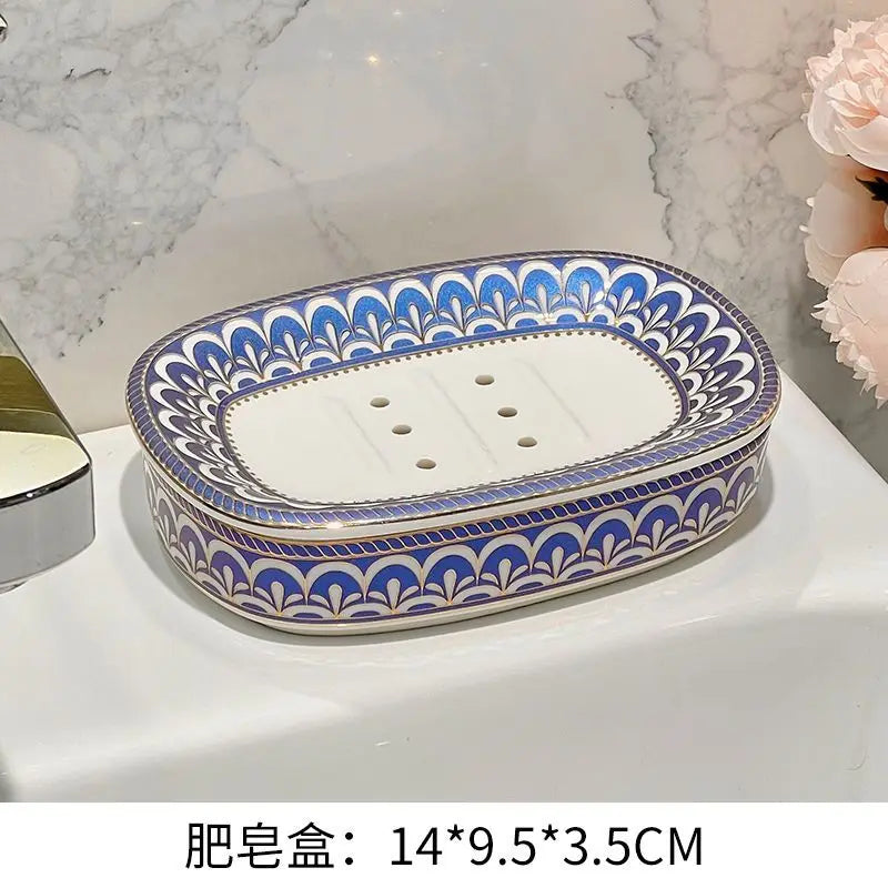 Porte-savon en céramique blanc, design épuré avec égouttage (vue 7) - Nesty