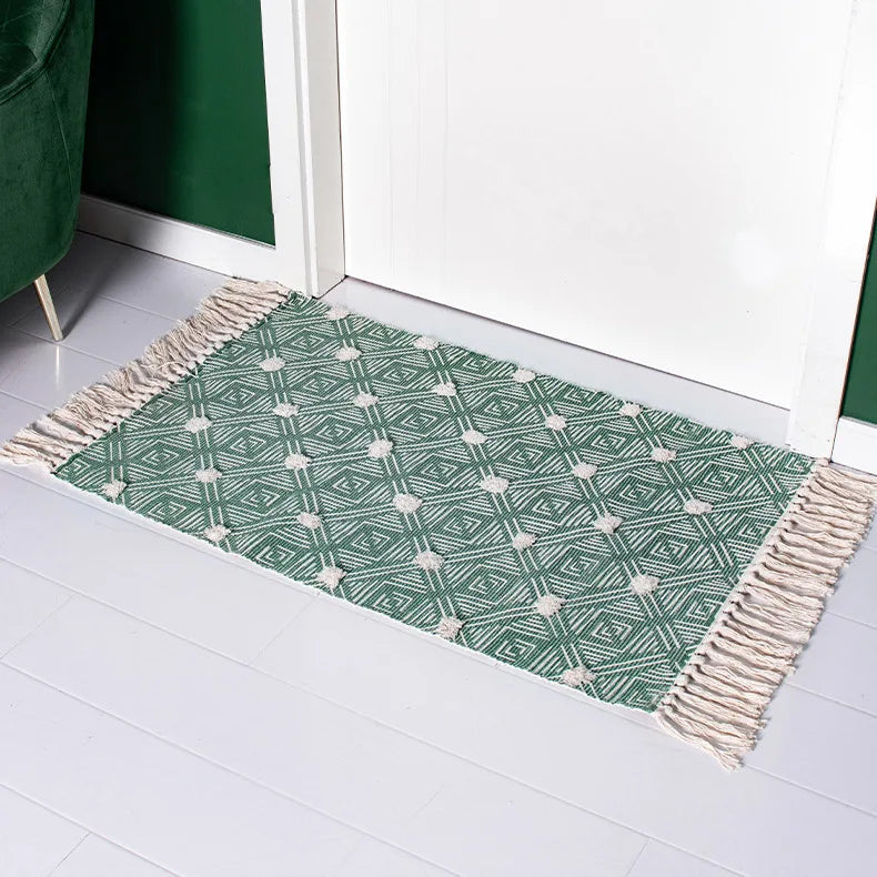 Tapis tissé main à franges — esprit bohème - Nesty (vue 14)
