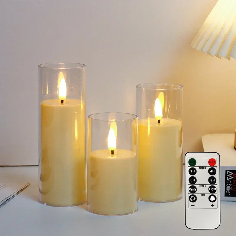 Bougie LED acrylique sans flamme Nesty - Télécommande et minuterie (vue 8)