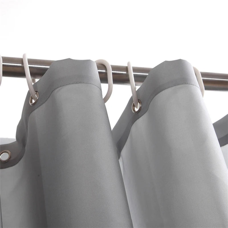 Rideau de douche gris épais en tissu imperméable, grand format - Nesty (vue 2)