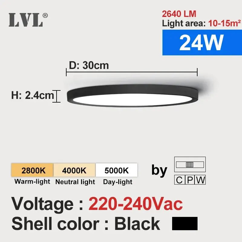 Plafonnier LED bois et blanc Nesty - 3 températures de lumière (vue 15)