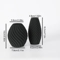 Duo de vases noirs style scandinave, finition mate - Nesty (vue 6)