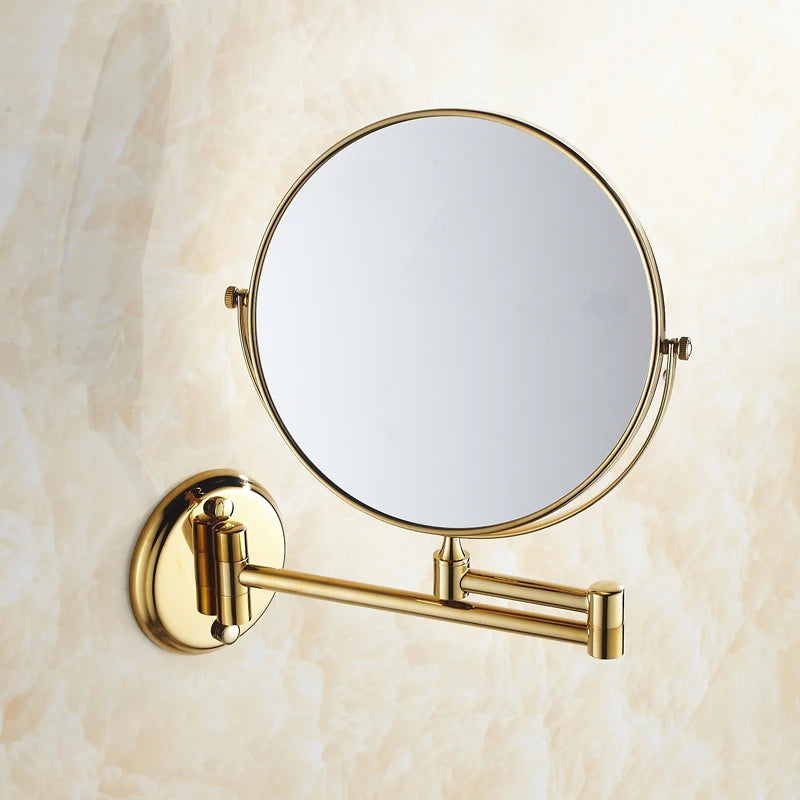 Miroir mural double face doré — bras extensible x3 (vue 7) - Nesty