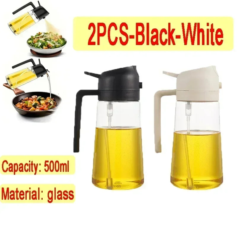 Flacon vaporisateur et verseur d'huile en verre, 500 ml (vue 9) - Nesty