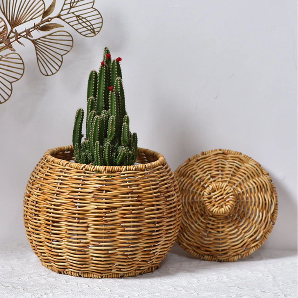 Panier de rangement tressé effet rotin, pour bijoux et cosmétiques - Nesty (vue 2)