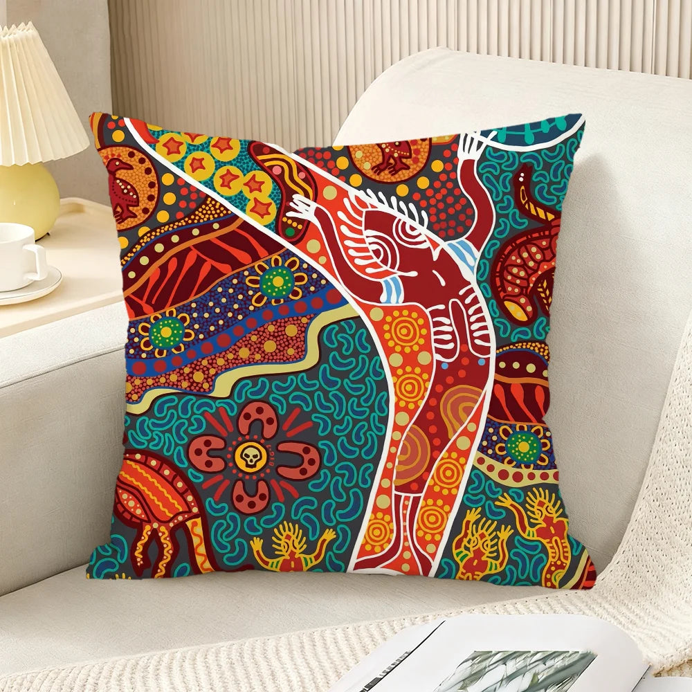 Housse de coussin à motifs ethniques Nesty - Avec fermeture éclair (vue 5)