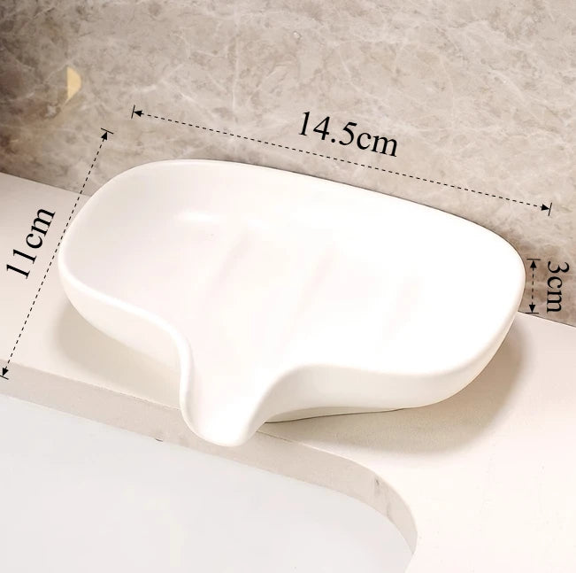 Porte-savon en céramique avec grille de drainage (vue 12) - Nesty