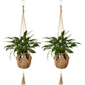Suspension macramé en corde de jute pour plantes, lot de 2 - Nesty (vue 1)