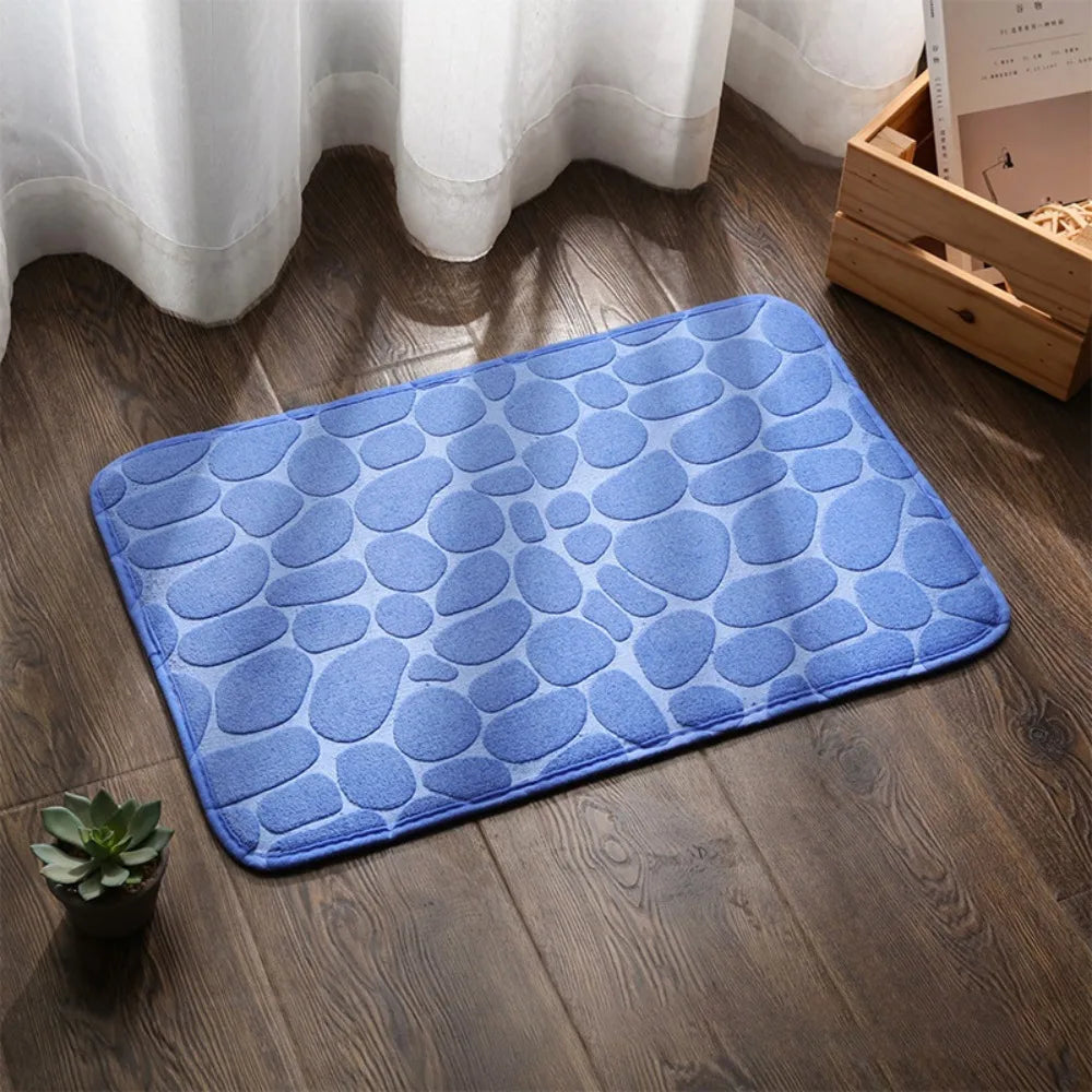 Tapis de bain en microfibre — relief galets, antidérapant - Nesty (vue 9)
