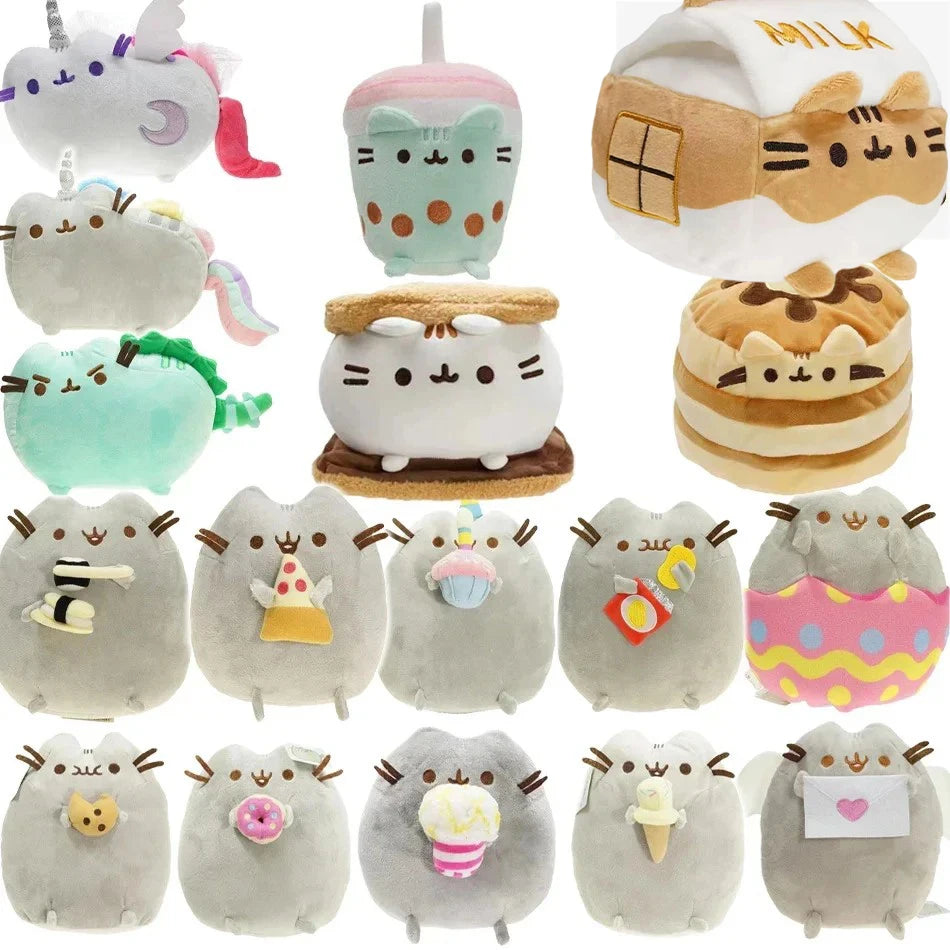 Peluche chat douce Nesty - Assortiment de modèles, licorne, boba, donut et plus