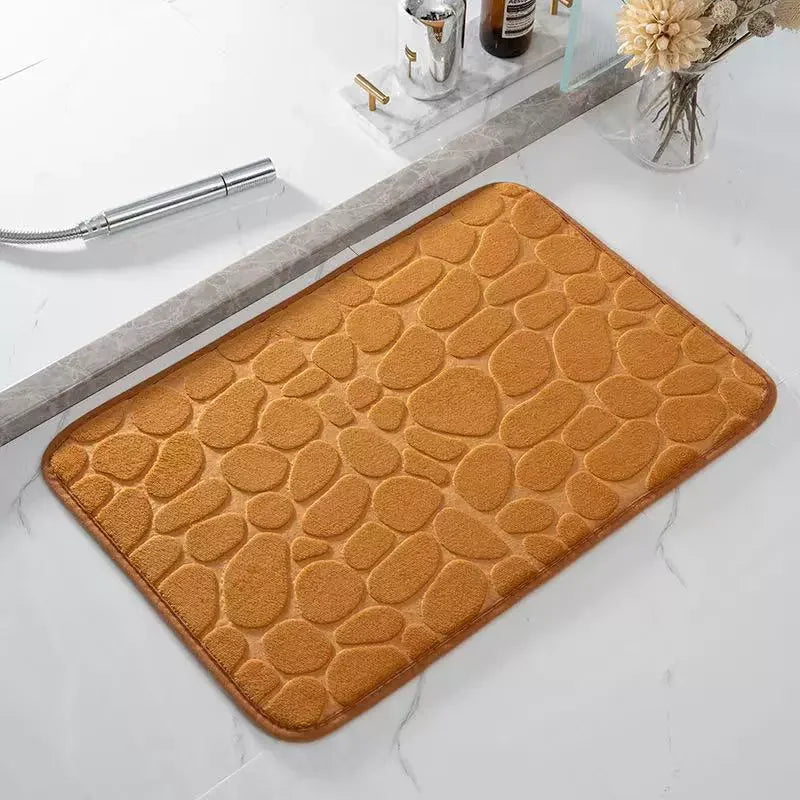 Tapis de bain antidérapant effet galets — relief 3D absorbant - Nesty (vue 4)