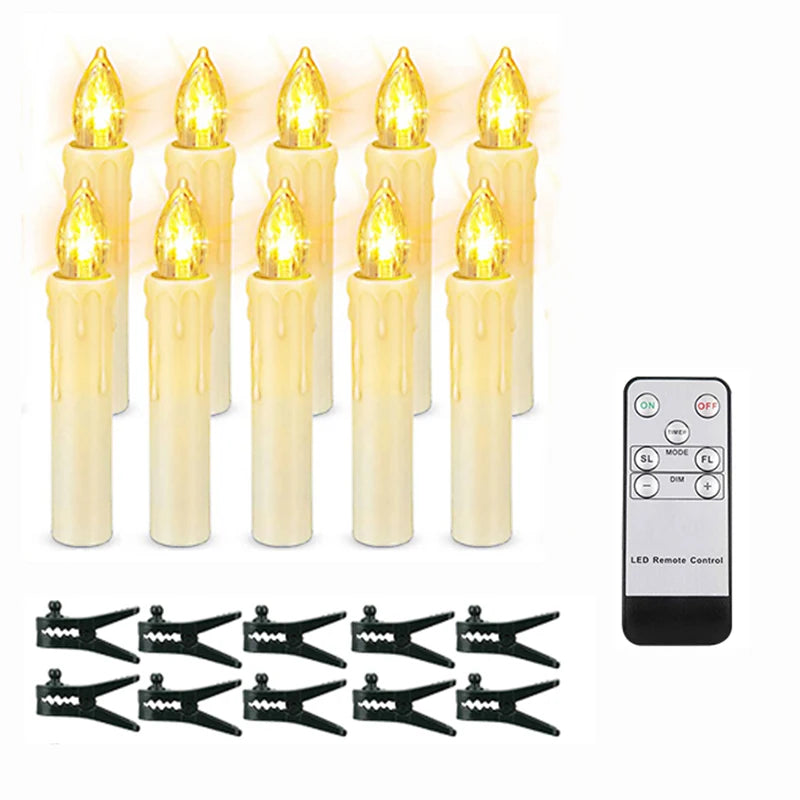 Bougie LED sans flamme Nesty - Mèche noire, télécommande incluse (vue 12)