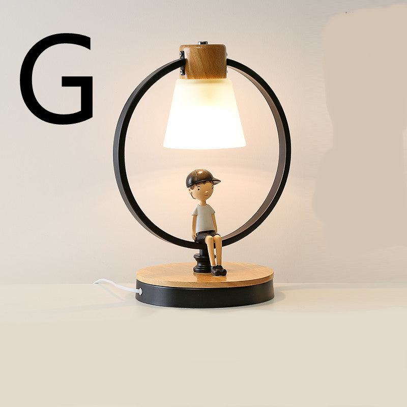 Lampe de chevet en bois massif Nesty - Style scandinave, 7 modèles (vue 5)