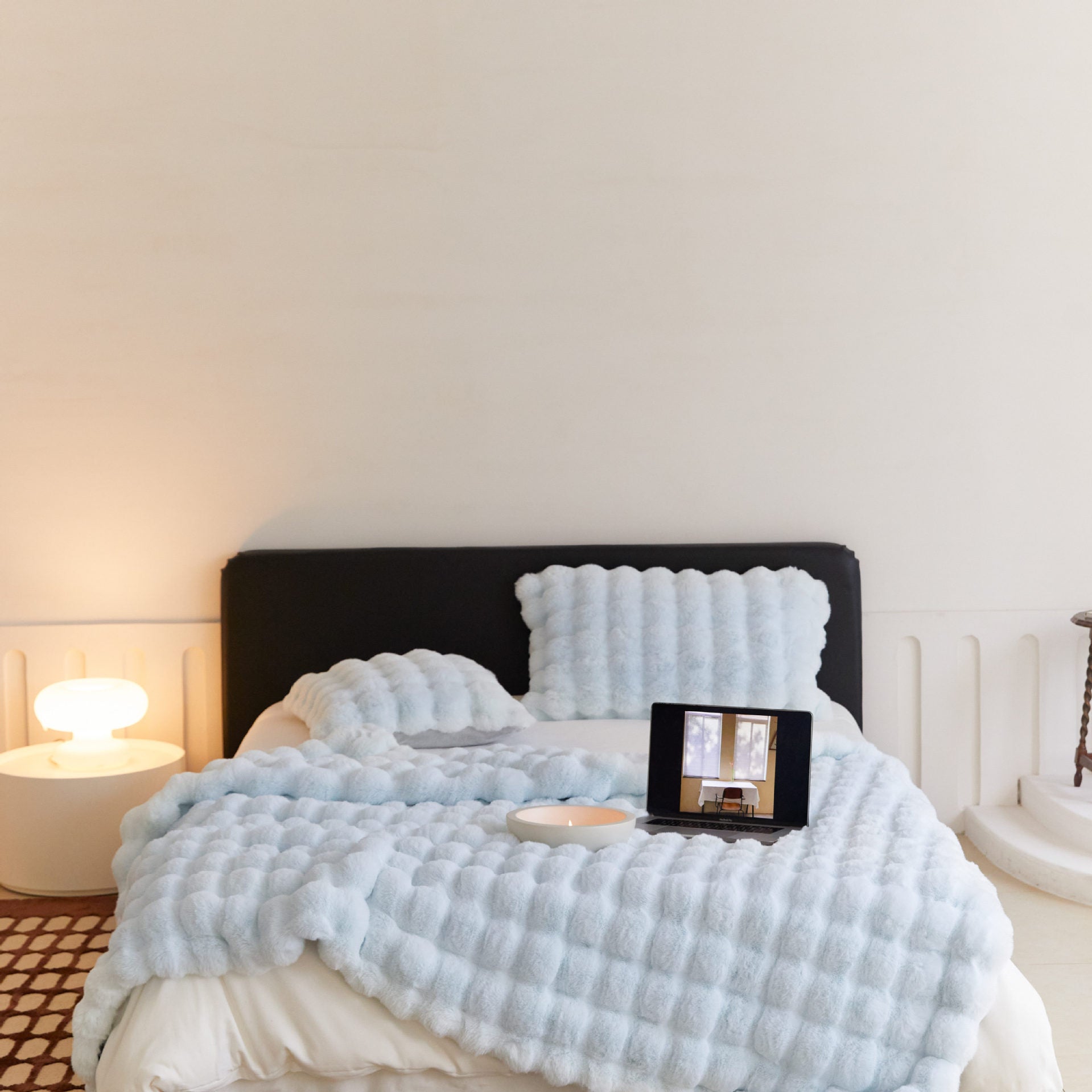 Plaid en velours rabbit Nesty - Couverture moelleuse - Tons doux (vue 19)