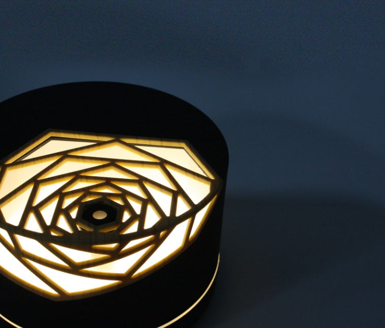 Diffuseur d'huiles essentielles effet bois Nesty - Veilleuse LED chaude pour ambiance cocon (vue 5)